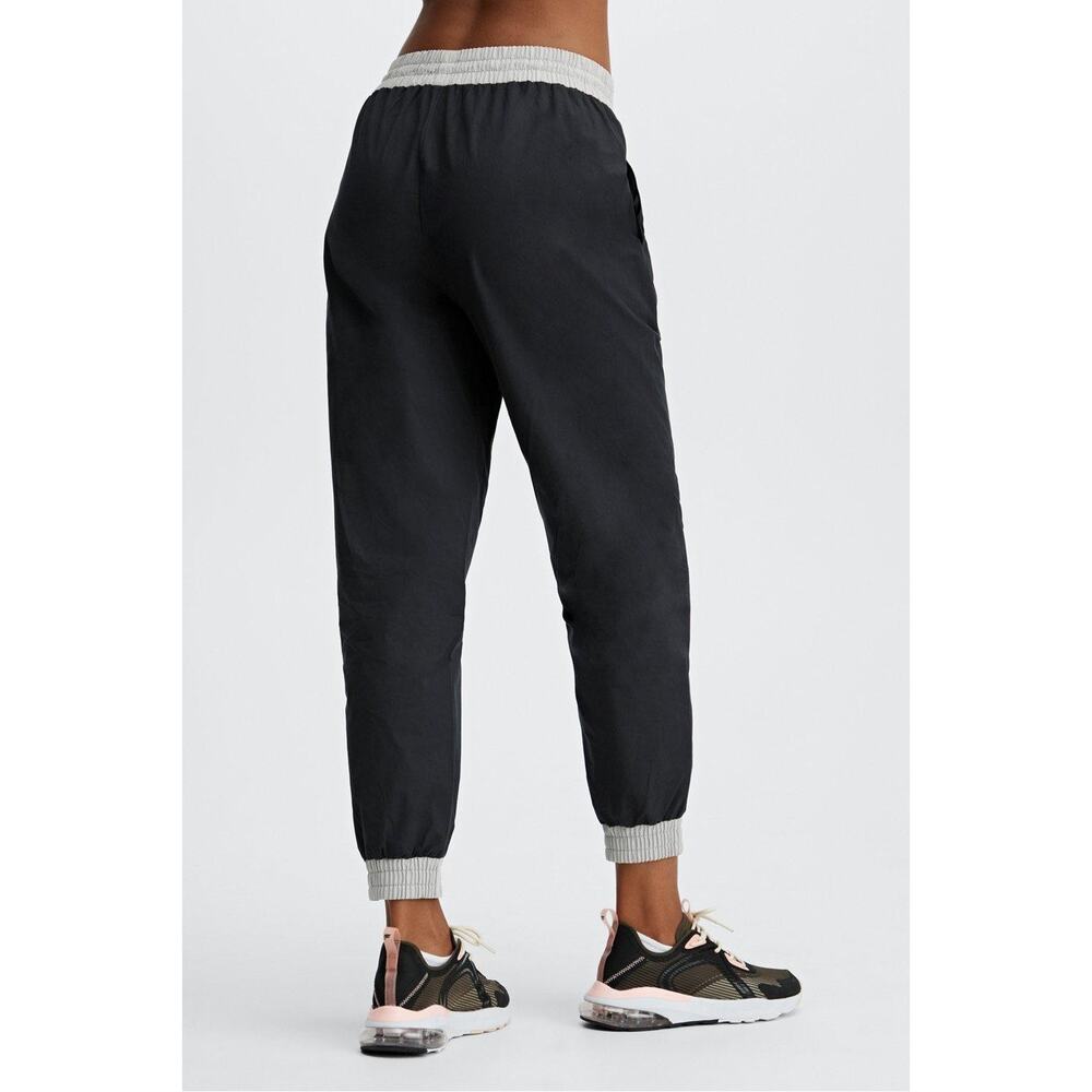 FABLETICS Womens Kora Jogger Track Pant Black Bungee Drawcord Waist Baggy / XL